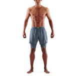 Skins Mens 3-Series Superpose Half Tight (blue grey)