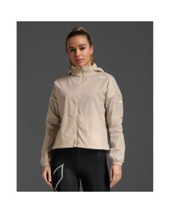 2XU Womens Aero Windbreaker moon/white reflective