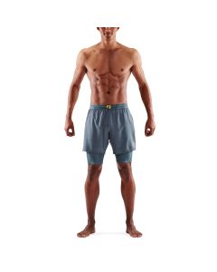 Skins Mens 3-Series Superpose Half Tight (blue grey)